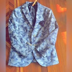 Boys Blue Camouflage Ralph Lauren Blazer